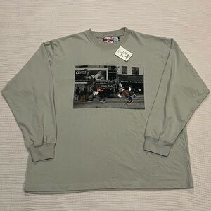 VNTG 90s Looney Tunes Warner Bros Acme Bugs Bunny Daffy Duck Baseball Shirt XL